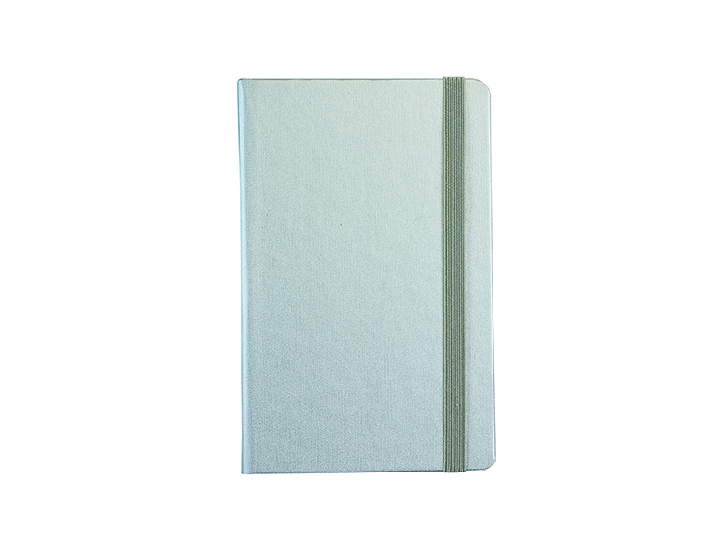 BELEŽKA A6 Z ELASTIKO - srebrna 