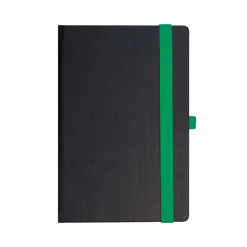 BELEŽKA A5 Z ELASTIKO HAWAII - zelena 