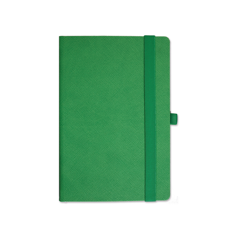 BELEŽKA A5 Z ELASTIKO TEKSTURE - zelena 