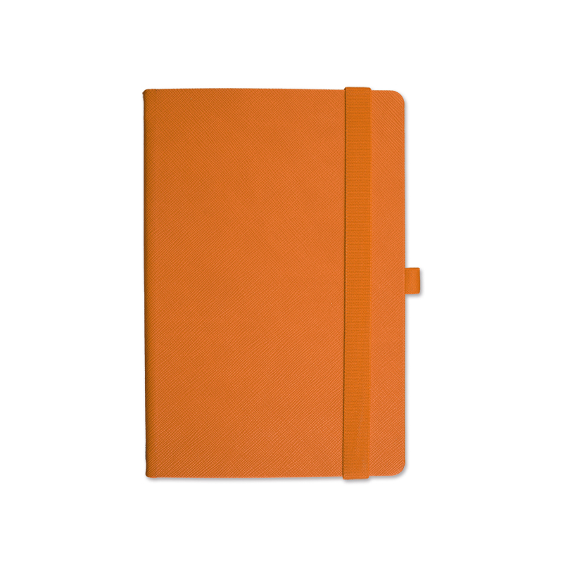 BELEŽKA A5 Z ELASTIKO TEKSTURE - oranžna 