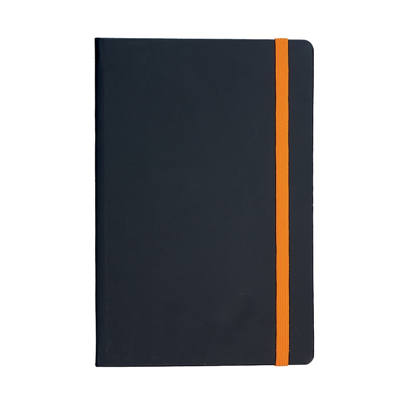 BELEŽKA A5 Z ELASTIKO FLUX - oranžna 