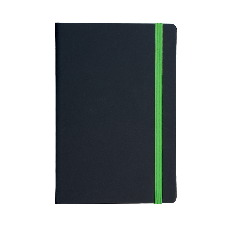 BELEŽKA A5 Z ELASTIKO FLUX - zelena 