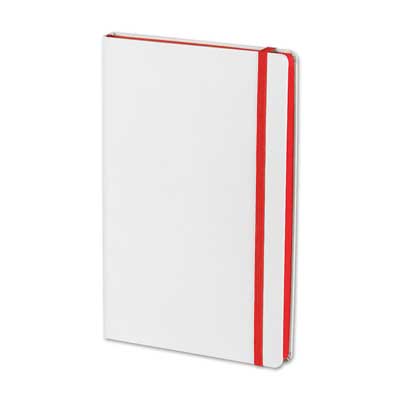 BELEŽKA A5 FLUX WHITE - rdeča 