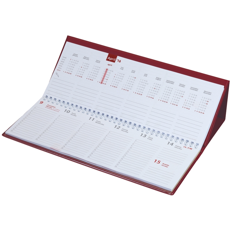 NAMIZNI KOLEDAR IVO -PVC- bordo NAMIZNI KOLEDAR IVO -PVC- bordo