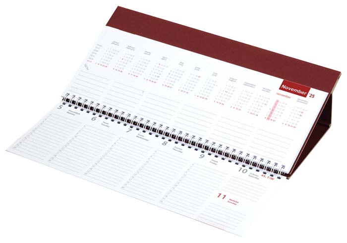 NAMIZNI KOLEDAR IVO, kartonska stena  - bordo  