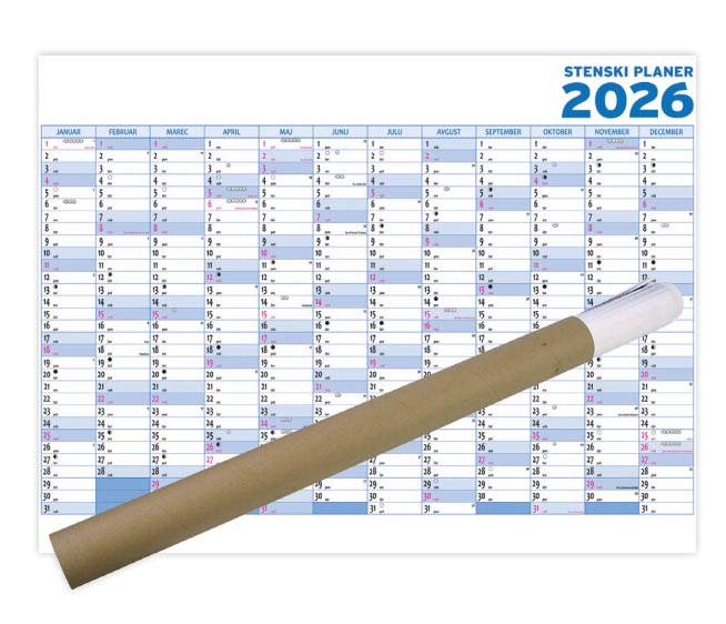 ENOLISTNI STENSKI PLANER 68 x 48 cm 