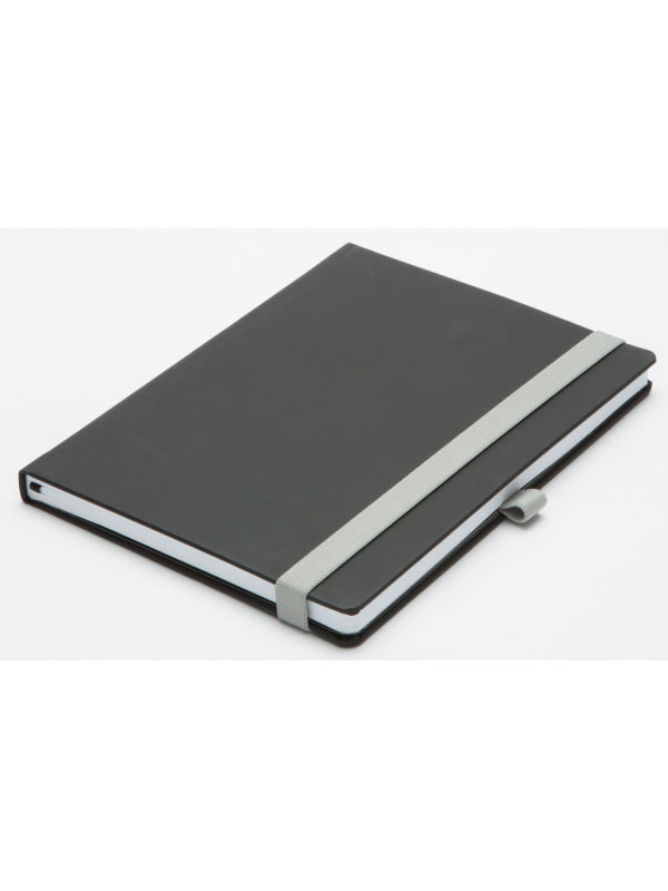 ROKOVNIK B5  MILANO z elastiko črno siva 